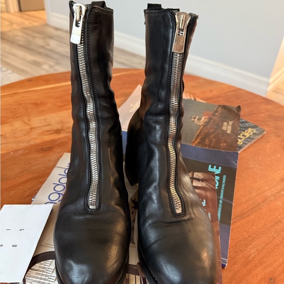 Guidi front zip mid leather boots main image 5